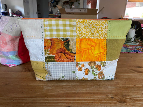 Patch it up project bag - yellow zipped