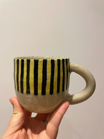 Yellow stripe mug